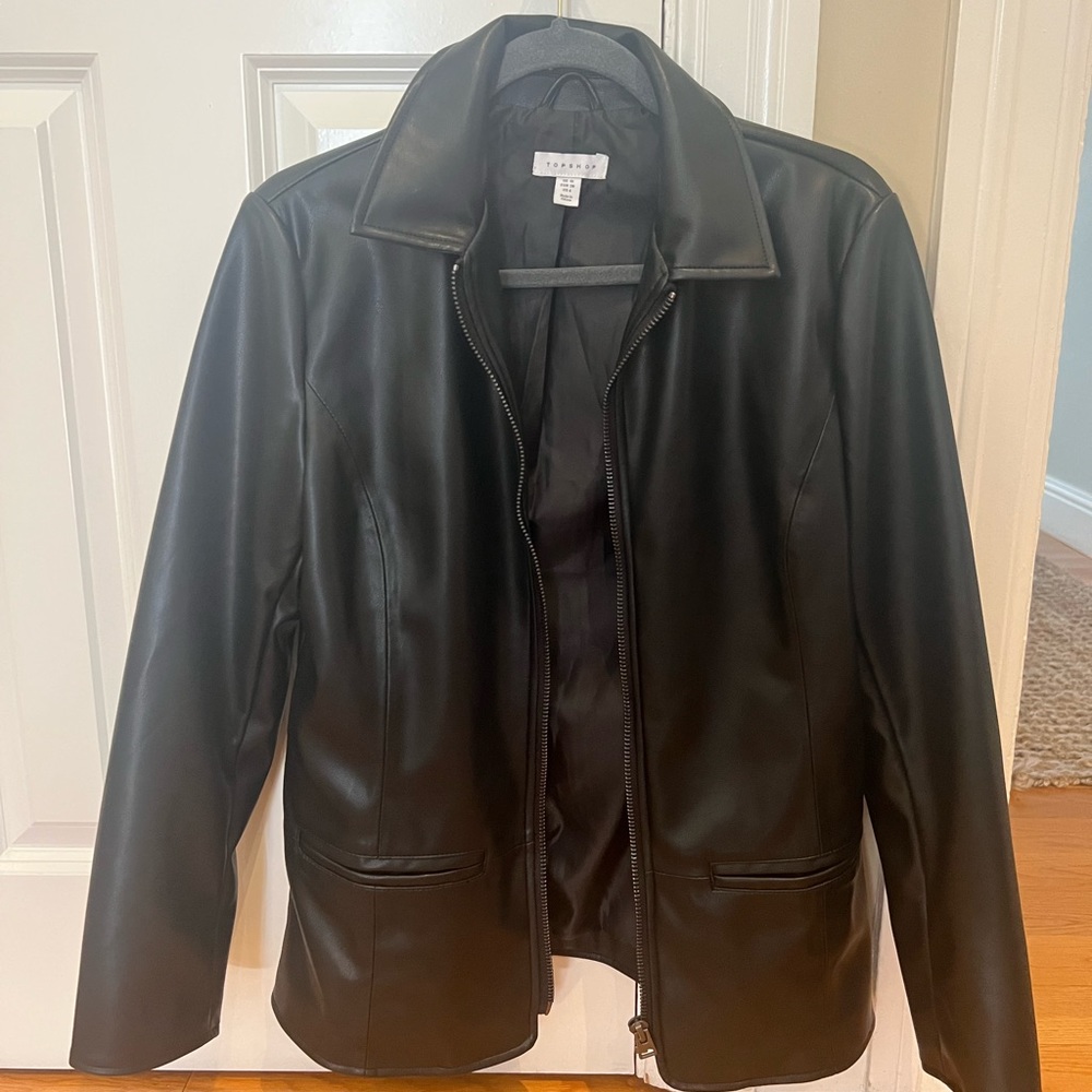Topshop Faux Leather Jacket